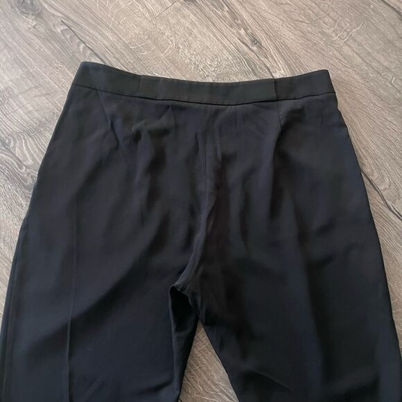 Theory Women  Kissan Lifestyle Trousers Pants Black Silk Georgette size 4 - Picture 9 of 11